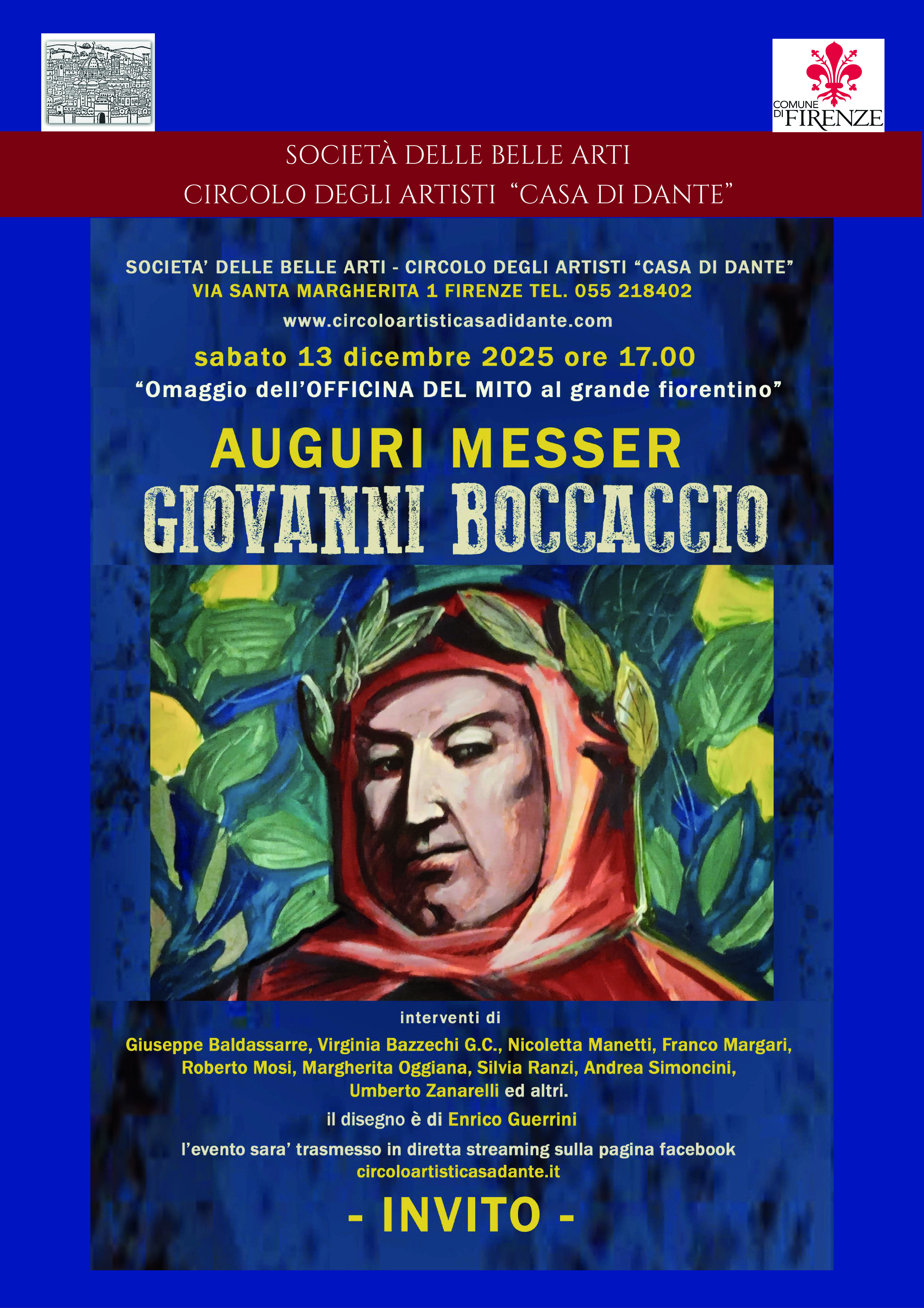Auguri Messer Giovanni Boccaccio. Un omaggio dell’Officina del Mito al grande fiorentino